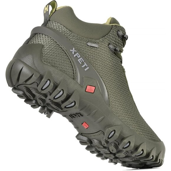 〽️Men\'s Grey Xpety Terra Mid Waterproof Rubber Sole Hiking Boots main image 5